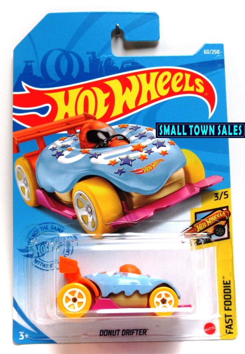 Hot Wheels 2021 #060/250 Donut Drifter Blau Mit Gelb Räder @ Gh 